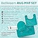 Bathroom Rug Mats Set 3 Piece - Memory Foam Extra Soft Shower Bath Rugs – Contour Mat and Lid Cover - Perfect Combination of Luxury and Comfort - Aqua Teal/Dolphins