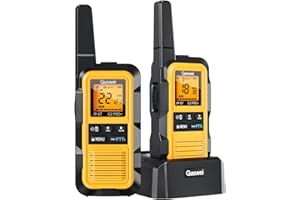 Gaswei G2Pro+ IP67 Waterproof Floating Walkie Talkies Long Range with Double PTT,FM Radio,VOX,SOS & NOAA Weather,Rechargeable