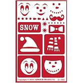 Over'N'Over Reusable Glass Etching Stencils &ndash; Durable Self-Stick Designs for Glass, Mirrors, and Ceramics with Armour Etch Cream &ndash; 5&rdquo; x 8&rdquo; Stencil Sheet - Snow Fun
