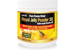 Herba Royal Jelly Powder 250g �C 3x Concentrate | 100% Pure Freeze Dried Premium Royal Jelly Powder with Active 10-HDA | Sourc