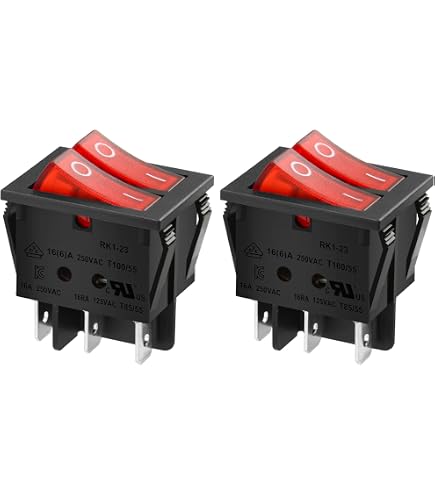 Amazon.com: Oiyagai 5 Pack KCD4 Rocker Switch, 250V 16A ON/Off