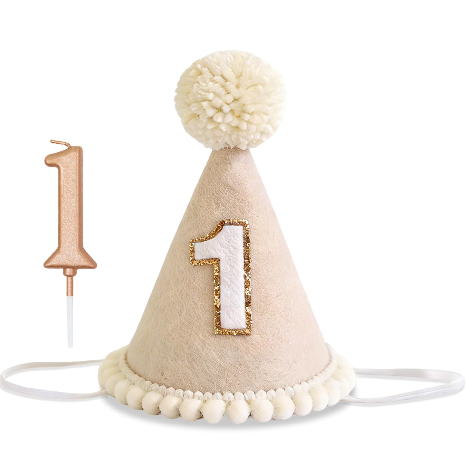 1/2 Birthday 1st Birthday Girl Boy Hat Baby Party Cone Hats Half One Year Old Birthdays Crown Outfit Decorations 6 Months First Birth Decorations 1/2 1st Baby Photo Props Cake Outfit Cake Topper