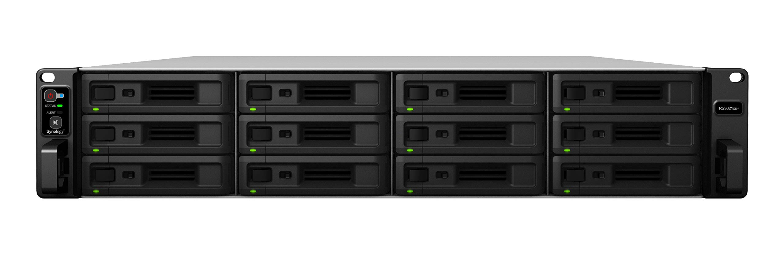 Synology RackStation RS3621xs+ [12-bay / 8-core CPU / 8 GB Memory / Redundant Power Supply] Large Business Virtual Environment Buildable, Authorized Dealer Product