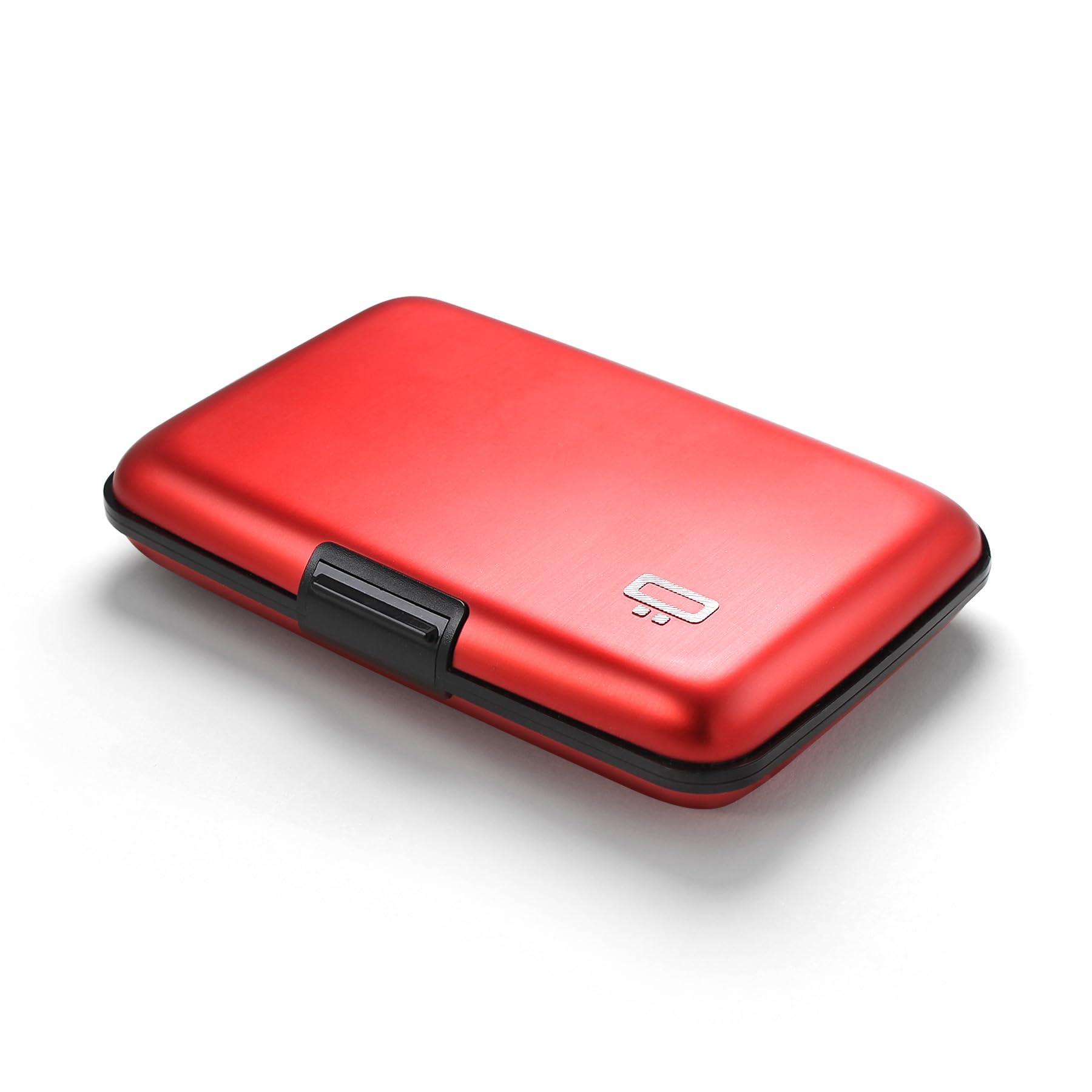 รGON -DESIGNS- Aluminium Card Holder, RFID Protection Against Fraud and demagnetization, Compact Wallet, Smart Case Stockholm V1 Model (Red) โ image 1