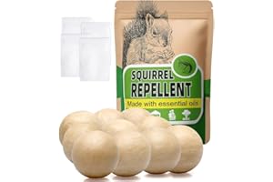AUDQQM Squirrel Repellent Outdoor, Peppermint Chipmunk Repellent for Garden, Attic, Bird Feeders, Car Engines – Long-Lasting Safe Protection- 10 Packs