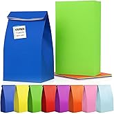 Caeuiciw 120 Pcs Colored Paper Gift Bags, 8 Colors Paper Bags, 5.2 x 3.2 x 9.5, Goodie Bag for Party Favor, Birthdays, Crafts and Activities, Crafts and Activities, May Day, Wedding
