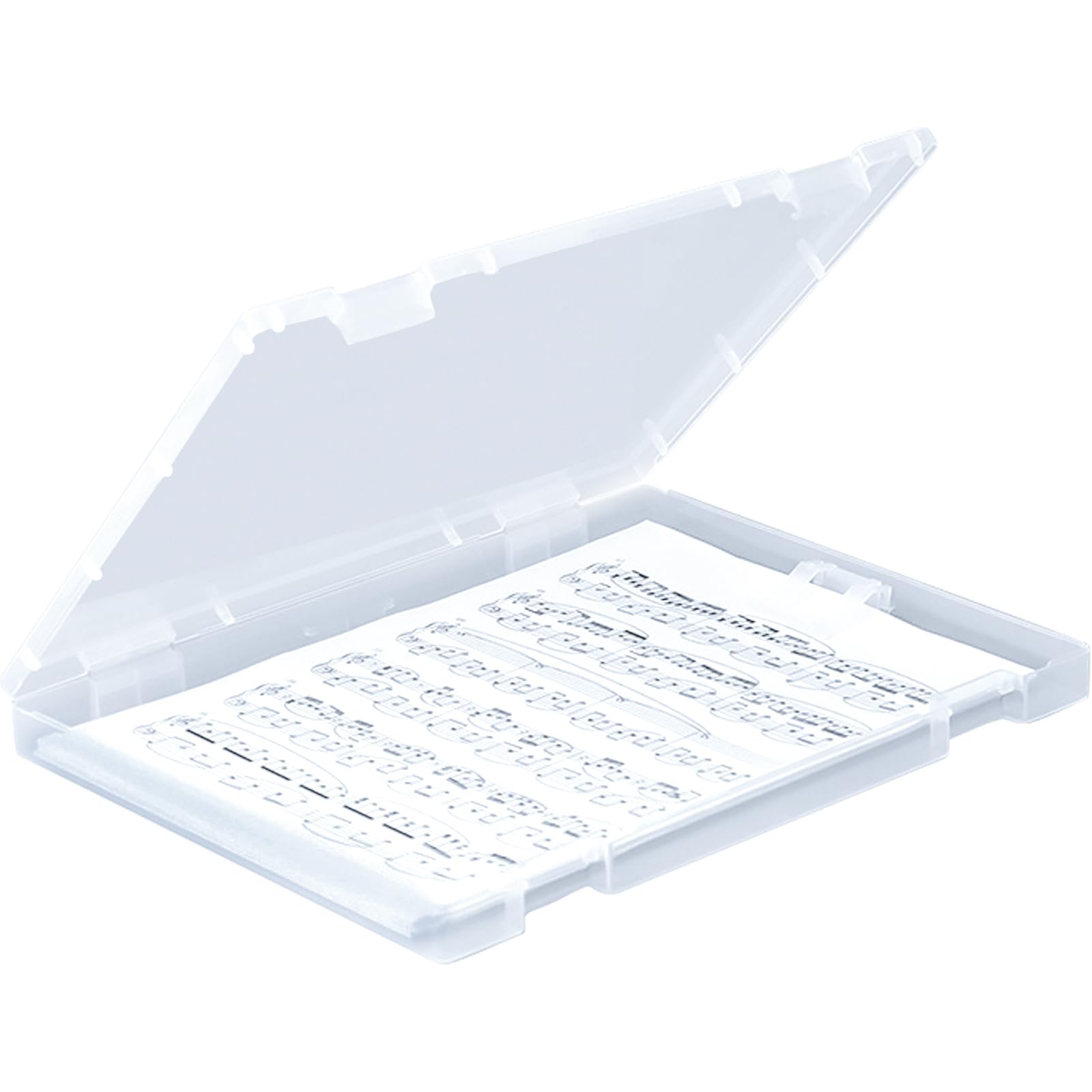 Marte Vanci Plastic A4 File Boxes, Clear Paper Photo Storage Case, File Holder Dustproof Document Protector Paperwork Organiser Filing Boxes Portable Project Case for Letter Art Crafts