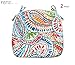 FBTS Prime Outdoor Seat Cushions Set of 2 Patio Chair Cushions with Ties 16x17 Inch Red and Orange Paisley U-Shape Chair Pads for Outdoor Patio Furniture Garden Home Office