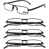 TERAISE Reading Glasses Men 4-Pack Ultralight Blue Light Reader Glasses Women with Spring Hings,Clear Vision&Anti Eyestrain