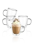 Sweese Double Walled Coffee Mugs - 12.5 oz Clear