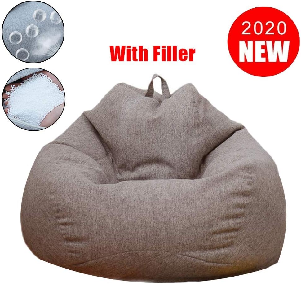Bean Bag Chair Bean Bag Chair with Soft Micro Fiber Cover Stuffed EPS Grain Filled Comfortable Sofa Furniture for Home Dorm Room 31x35 Inch