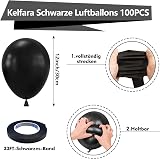 Kelfara Black Balloons 100pcs 12 Inch Latex Party Decorations view 2