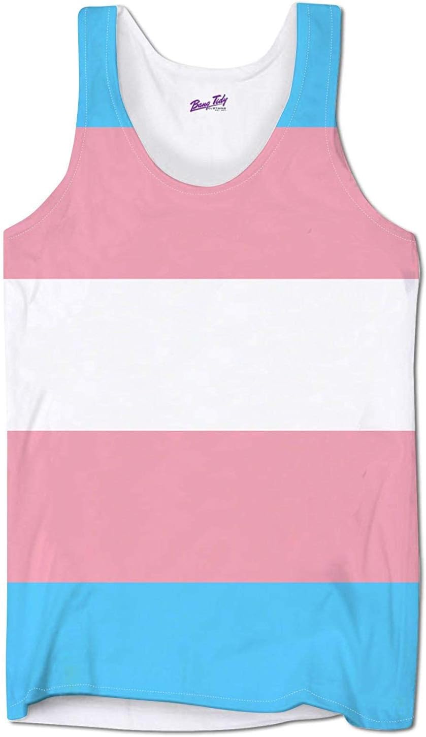 Holiday Vests for Men Transgender Flag Summer Clothing Tank Tops Gym Beach Wear