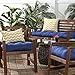 Greendale Home Fashions 20-Inch Indoor/Outdoor Chair Cushion, Marine Blue