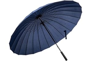 Lancoon 24 Ribs Large Umbrella Fashion Long Handle Straight Anti-UV Sun/Rain Stick Umbrella KS07P