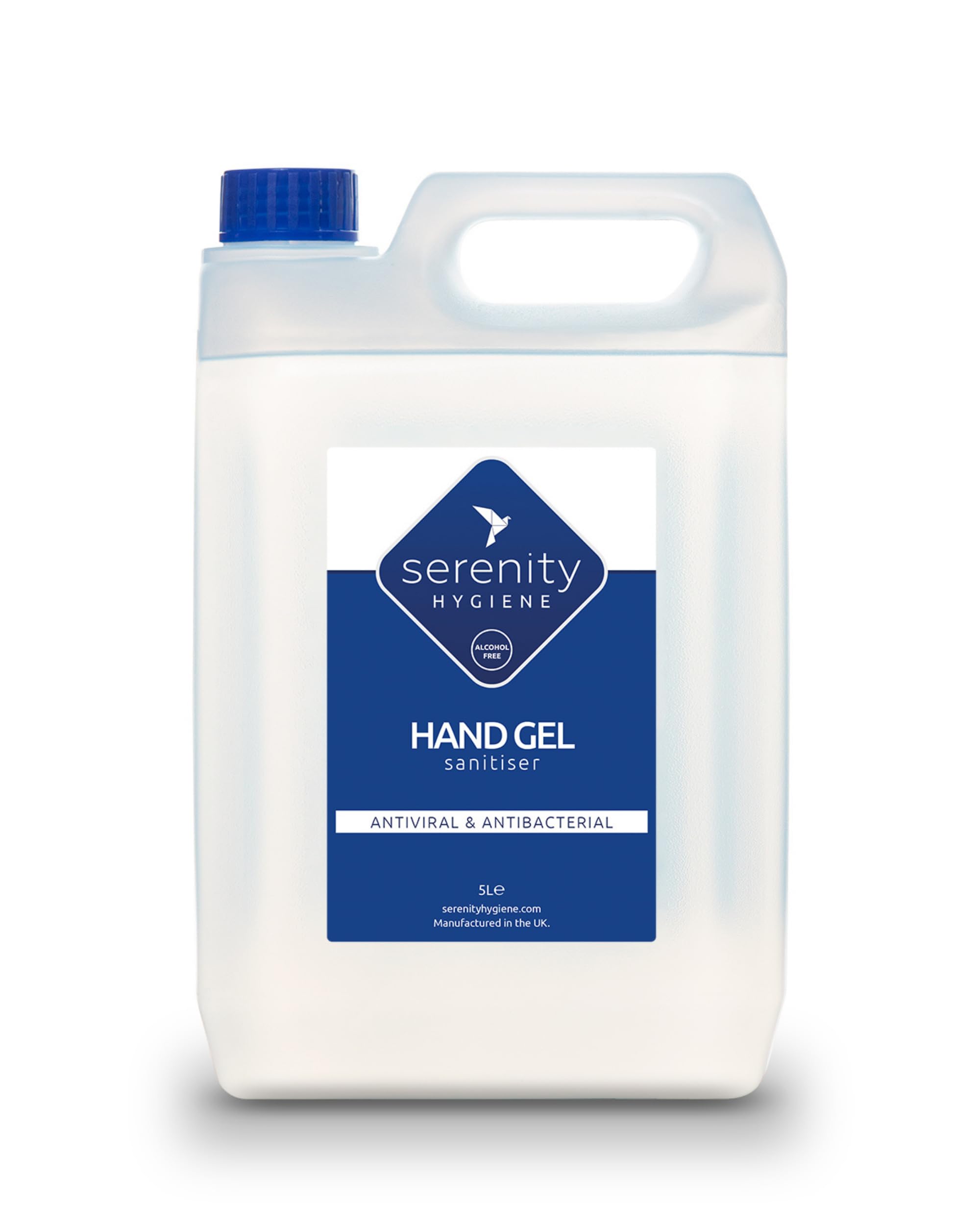 Hand Sanitiser Gel - Unscented and Alcohol-Free Hand Sanitising Formula - Great for Schools, Hospitals, Home & Office - Manufactured in the UK - 5 Litre Hand Sanitizer Pack of 1