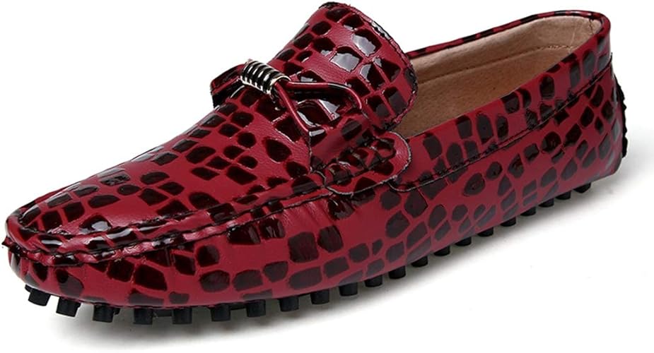 Amazon Prelesty メンズ ローファー ファッション 紳士靴 カジュアル 通気 ドレスシューズ 豹柄 モカシン ローファー スリッポン