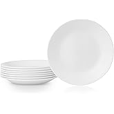 Corelle Vitrelle 8-Piece Appetizer Plates Set, Triple Layer Glass and Chip Resistant, Lightweight Round 6-3/4-inch Plates, Wi