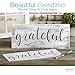 Grateful, Thankful, Blessed Stencil Set | Large Beautiful Calligraphy Stencils for Painting on Wood, DIY Farmhouse Decor, Create Rustic French Country Word Stenciled Signs