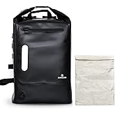 DORIDOMI Faraday Bags Dry Bag - Black 30L Waterproof EMP Protection Backpack, RFID Signal Blocking Shield Faraday Dry Bag For Electronic Products Security, Protect Data Devices From Hacking, Tracking