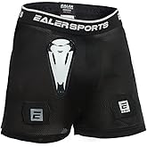 EALER HSM500 Men’s Snug Hockey Shorts Supporter, Core Mesh Jock Hockey Shorts Jock Pants with BioFlex Cup Included