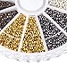 Pandahall 1 Box 6 Colors 2mm Round Brass Tube Crimp Beads, Hole: 1.2mm, About 3000pcs/box