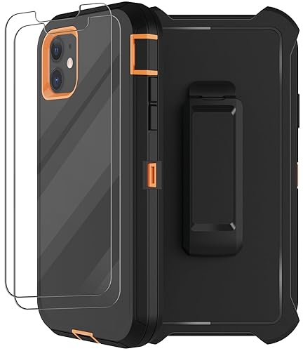 for iPhone 11 Case with Belt Clip Holster, x Screen Protector