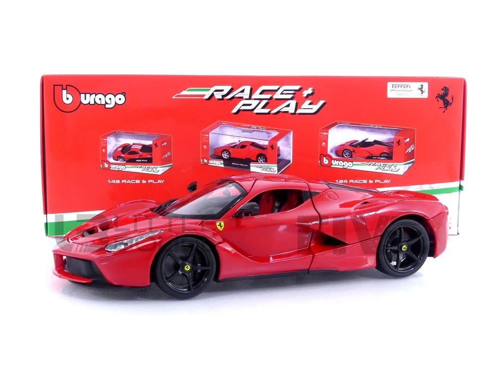 Bburago - Miniature Collectible Car, 16001RR, Red/Black