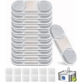 16 Pack Dog Water Fountain Filters Fit for WF120 Large Dog Water Bowl Dispenser 410oz/3.2Gal/12L Automatic Pet Fountain