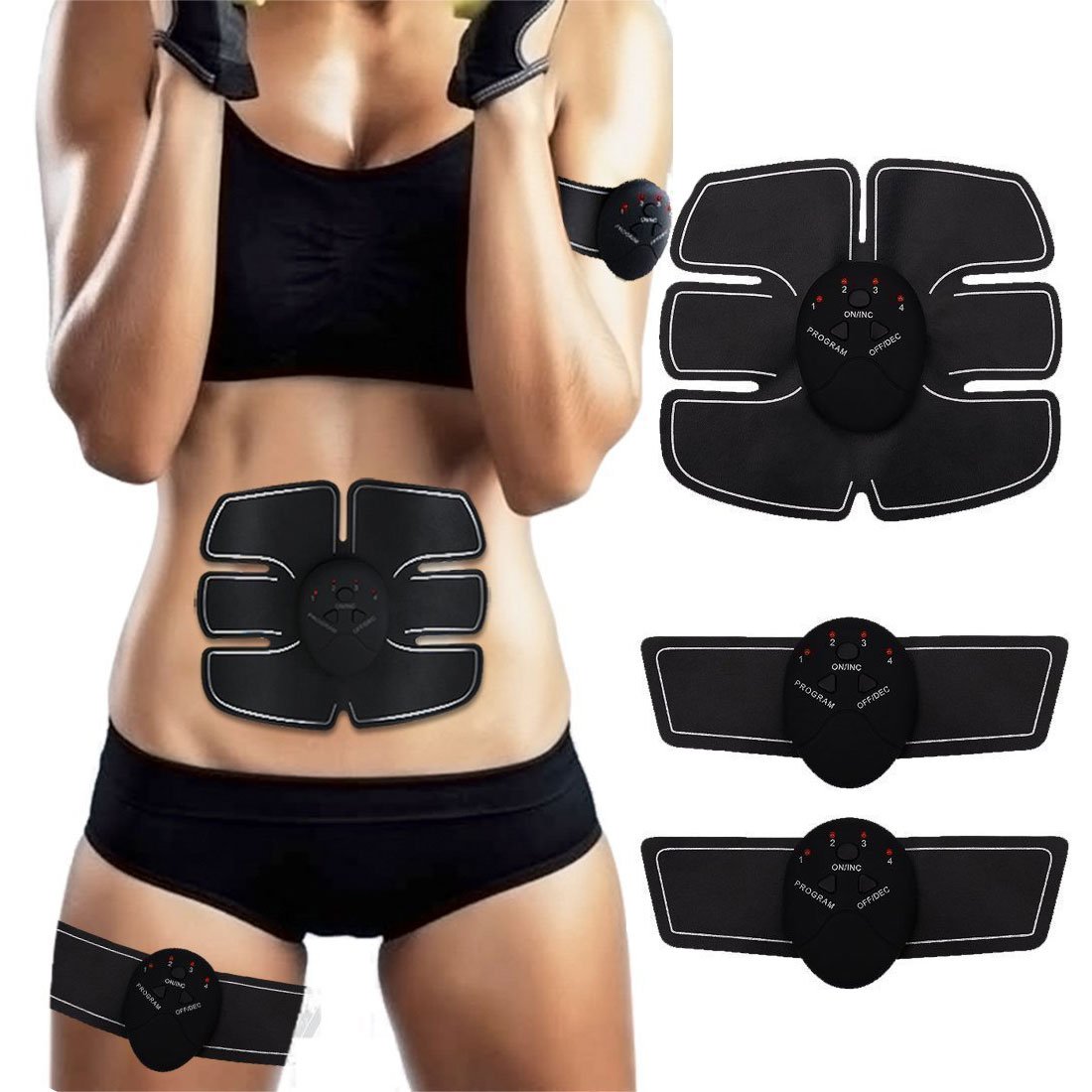 SEEYC Abs Trainer EMS Abdominal Muscle Stimulator Muscle Toning Belts