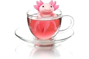 Genuine Fred RELAXOLOTL Tea Infuser, Cute Axolotl Design, For Loose Leaf Tea, Flexible, Easy to Clean Silicone, Fun Gift for Tea Lovers, Clever Kitchen Gadget