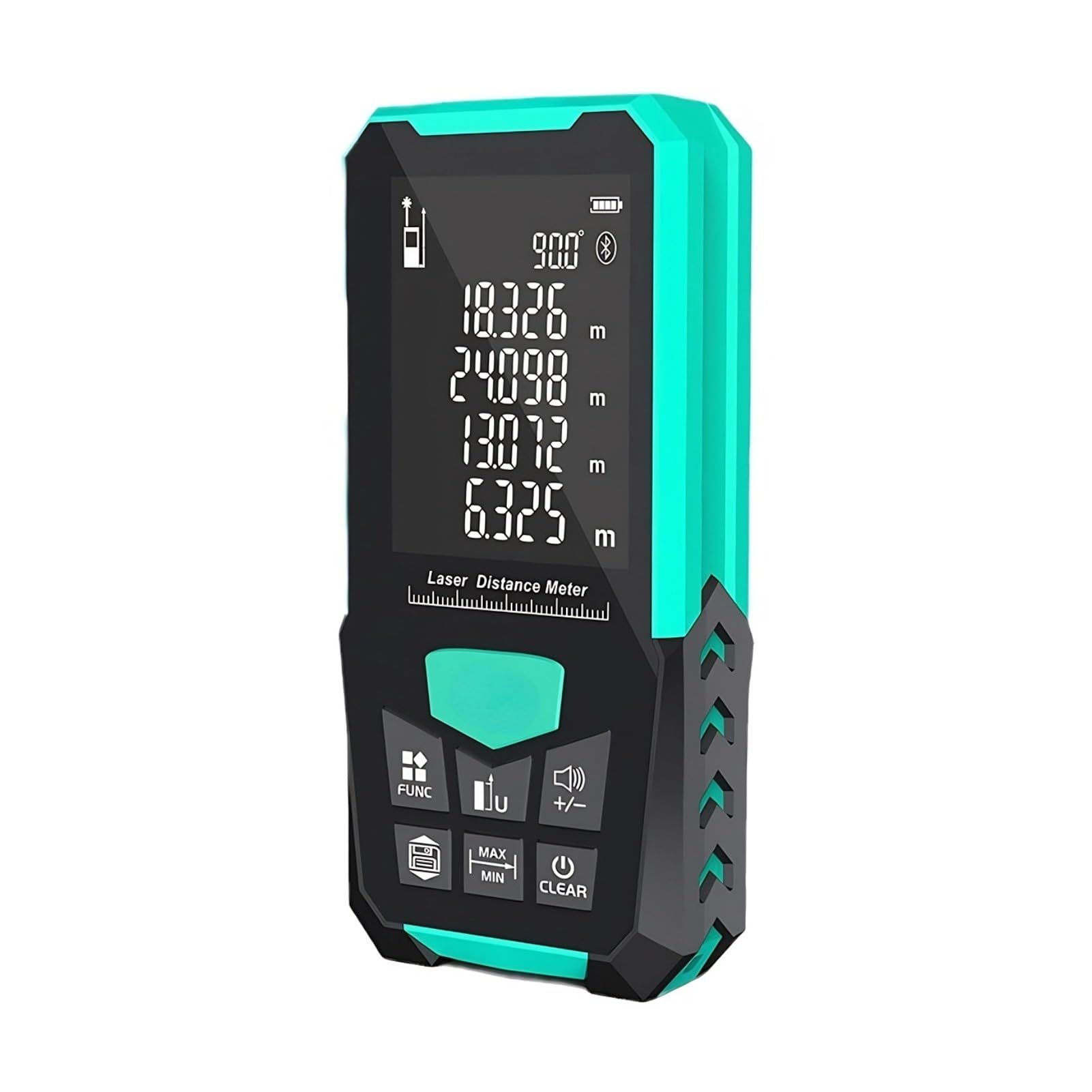 100m Digital Distance Meter, Backlit LCD Screen IP54 Waterproof ABS Material, for Various Applications