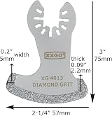 XXGO 3 Pcs Grout Removal Blades Oscillating Diamond Fits Bosch Dremel Makita view 2
