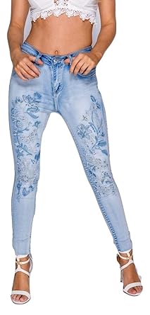 ladies diamante jeans