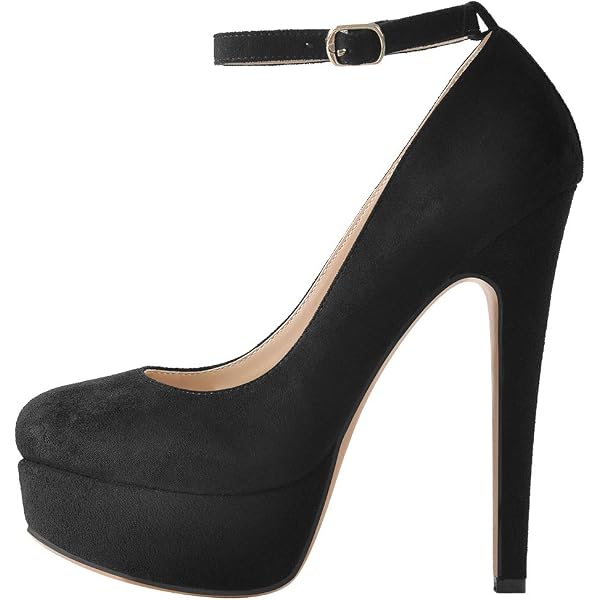 Richealnini Women's Crisscross Strap Stiletto Heels - Platform Sandals With Ankle Wrap & Zipper (Heel 15cm)