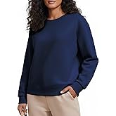 PINSPARK Soft Crewneck Sweatshirt for Women Long Sleeve Lightweight Pullover Yoga Casual Sweatshirts