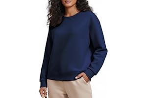 PINSPARK Soft Crewneck Sweatshirt for Women Long Sleeve Lightweight Pullover Yoga Casual Sweatshirts Fall Fashion 2025