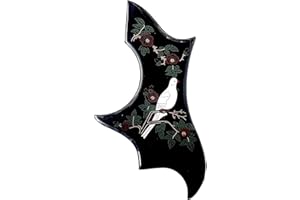 Acoustic Guita Pickguard Hummingbird Abalone Plectrum Guard for Acoustic Guitar with Adhesive Backing, Professional Guitar Pa