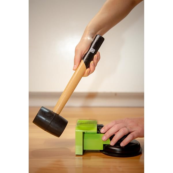 Gap Tap Floor Gap Fixing Tool — For Floating Laminate, LVP & Engineered Floors — Suction Cup & Non-Scratch Mallet Repair Kit