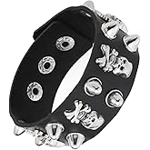 72ore Studded Bracelet for Mens Leather Spike Bracelet Colorful Punk Accessories Halloween Spiked Bracelets Gothic Jewelry Dress