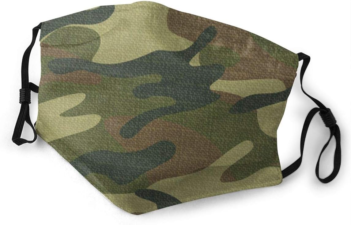 Sampson Camouflage Anti Pollution Mouth Mask Adjustable Earloop Face Mask Mouth Masks for Dust Protection Anti Face Mask Washable Earloop Mask Activated Carbon Filter