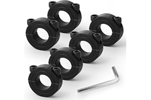 QCQIANG 6 PCS 1" Shaft Fixing Ring, Split Fixing Ring with Screws and Wrench