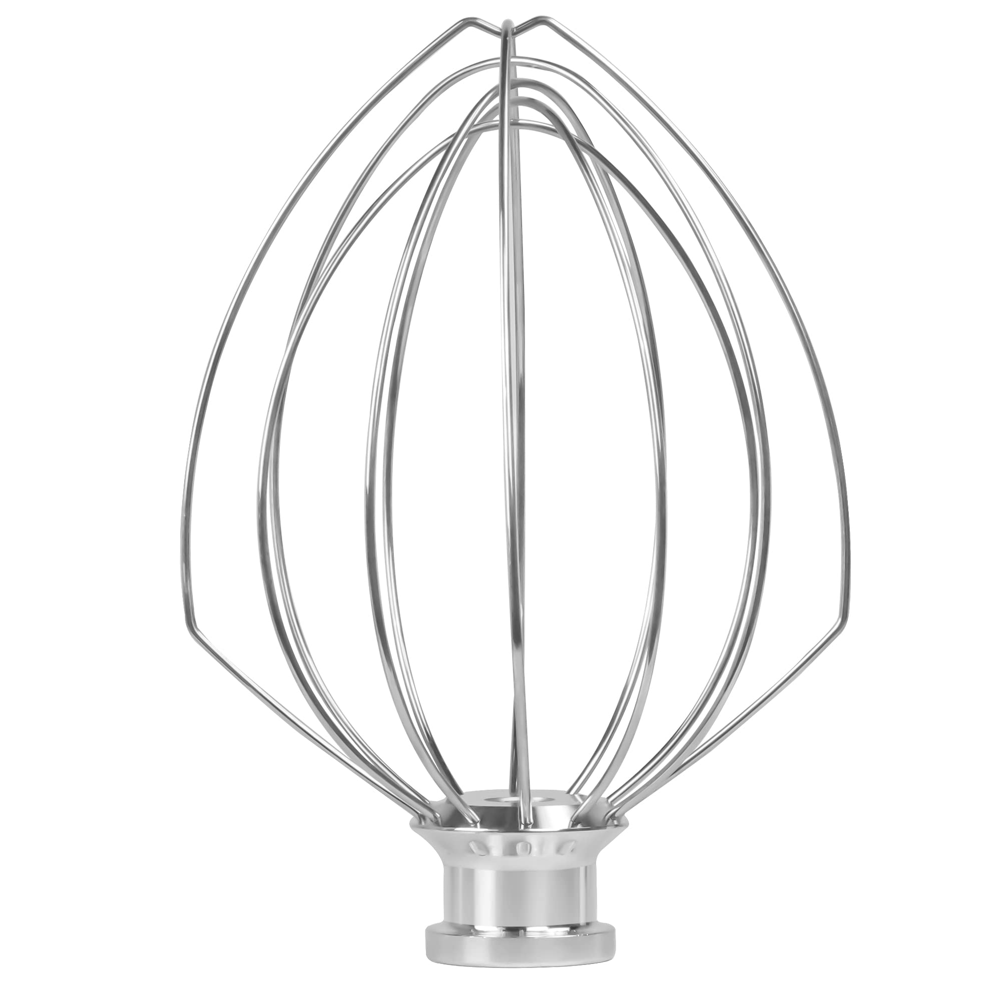 K45WW Stainless Steel Wire Whip Attachment for KitchenAid, 6 Wire Whisk Replacement for KitchenAid 4.5-5 Quart Tilt-Head Stand Mixers, Dishwasher Safe, Sliver