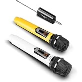 Dejasound Women's Wireless Microphone - Professional Sound Karaoke Dual Singing Mic for Live Performances, Parties, YouTube&amp;Music, Includes XLR to 0.14in Adapter, Portable Handheld Dynamic Mic
