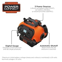 BLACK+DECKER 20V MAX* Inflator, Portable Air