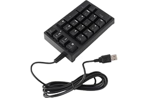 Numeric Keypad, Wired 21 Keys Blue Switch Mechanical Keyboard Color LED USB Portable K21 Ergonomic Numpad for Laptop PC Compu