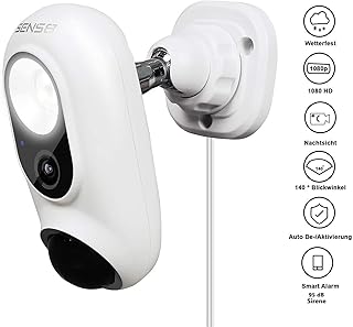 SENS8 Überwachungskamera Außen WLAN Kabellos Nachtsicht Outdoor 2 Wege Audio Sirene Alarm Bewegungsmelder