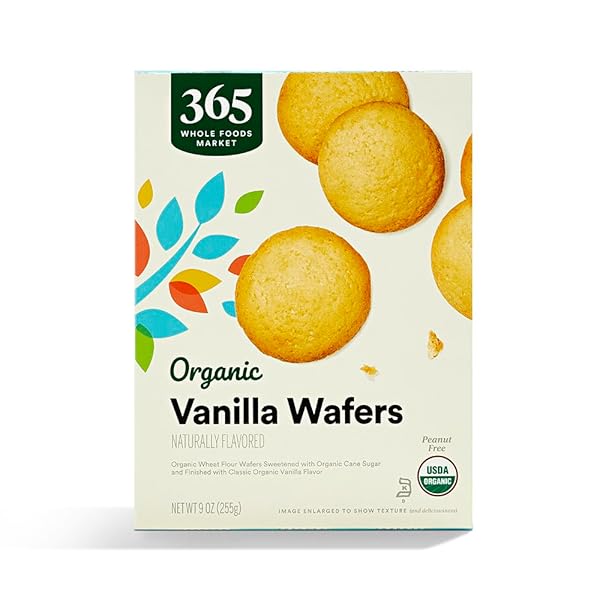 365 BY WHOLE FOODS MARKET, ORGANIC VANILLA WAFERS,...