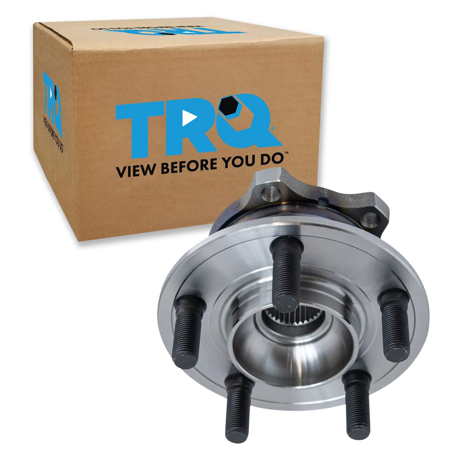 TRQ Rear Driver Side Passenger Side Wheel Bearing & Hub Assembly with ABS Sensor Compatible with 2009-2014 Chrysler 300 2008-2014 Dodge Challenger Charger