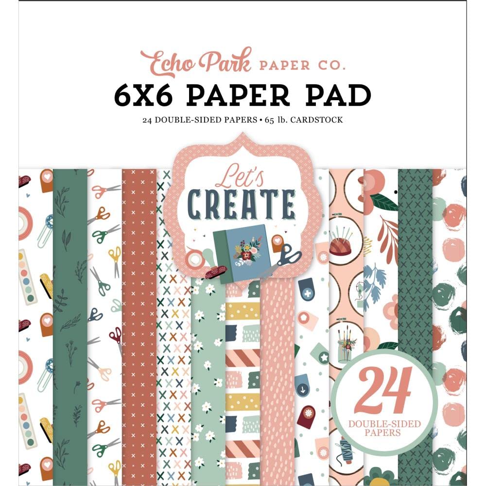 Echo Park Double-Sided Paper Pad 6"X6" 24/Pkg - Let's Create